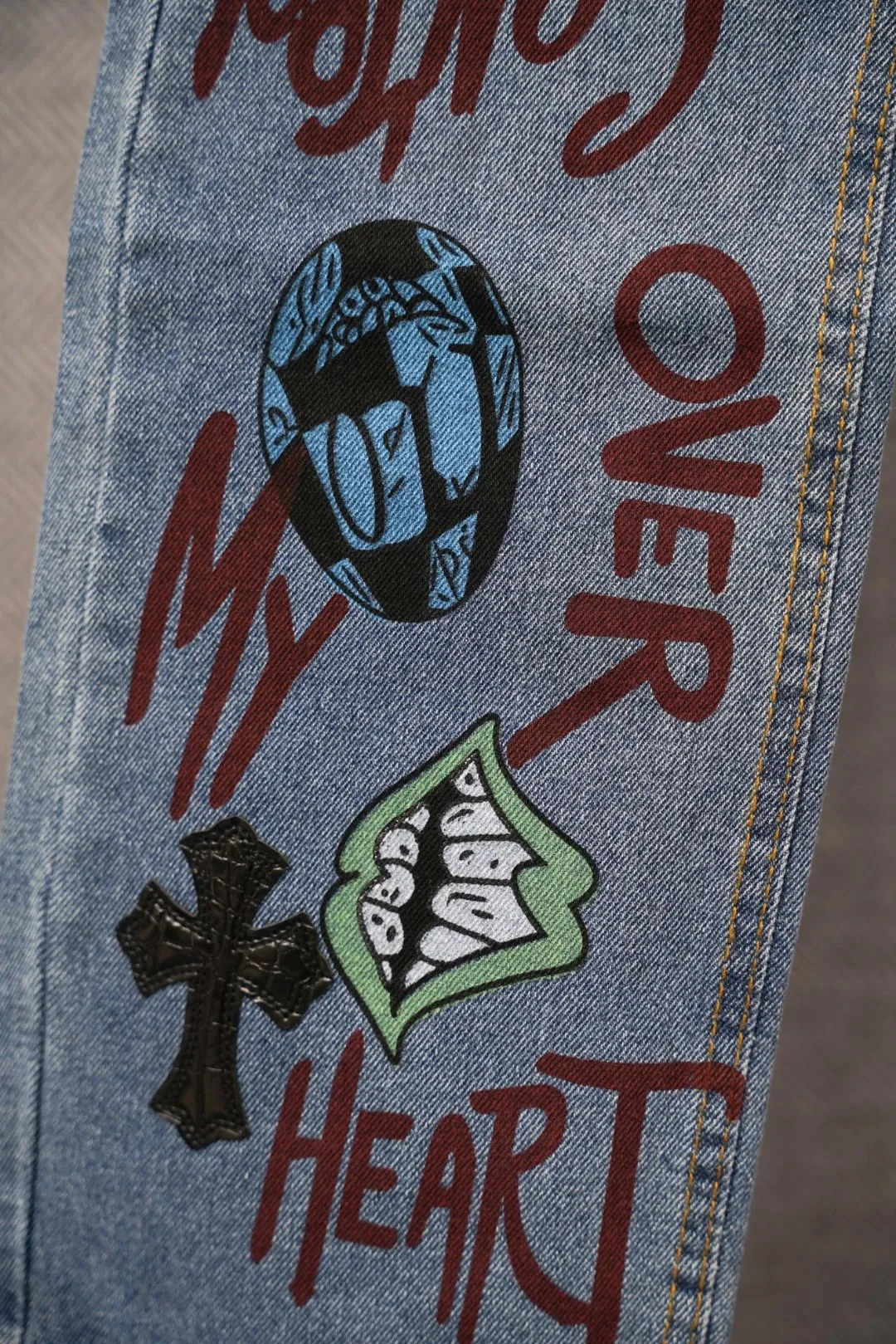 ：S 014 & Chrome Hearts Same Style ：Blue Size：28 30 32 34 （S-XL)